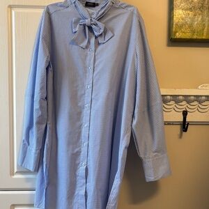 Yesta long cotton bow blouse. 14.  NWOT